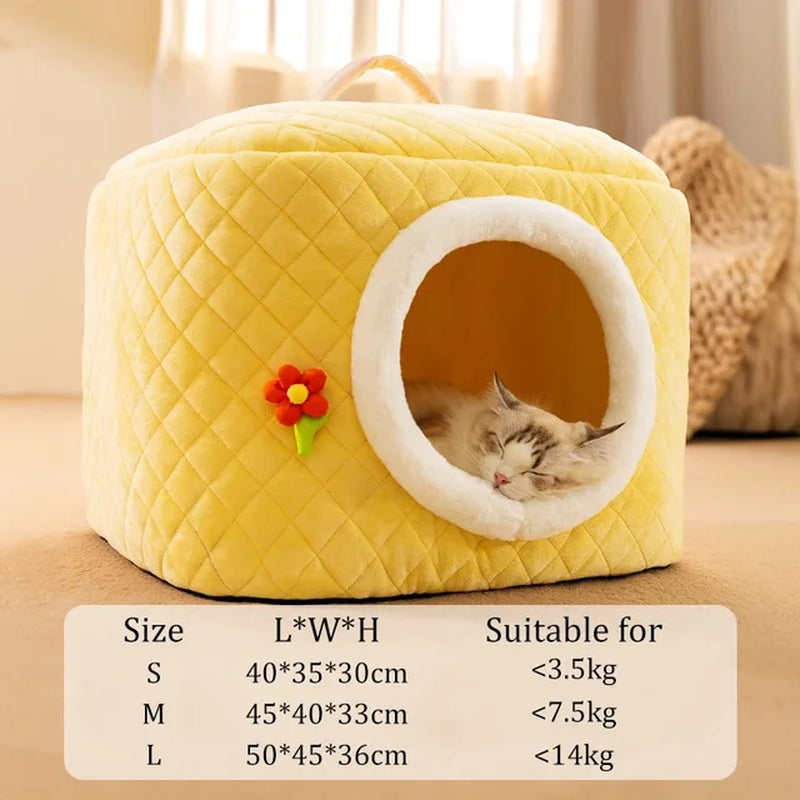 Pet Cozy Nest Kennel: Soft & Warm Sleeping Haven